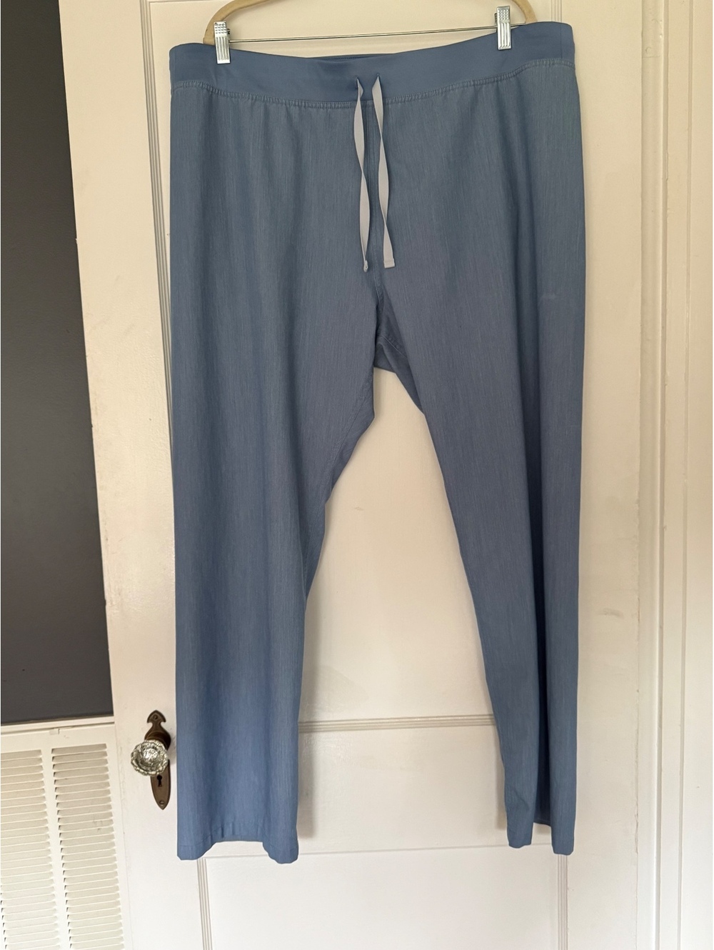 FIGS Technical Collection Blue Drawstring Pants with Back Pockets